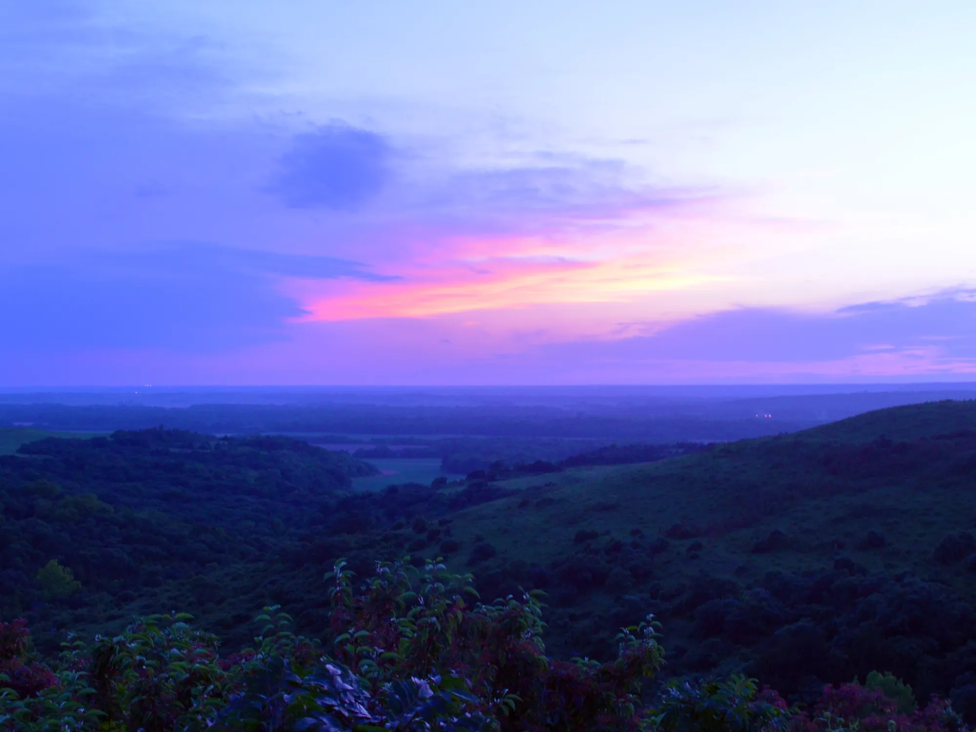Sunset over the Konza Prairie in the Kansas Flint Hills
